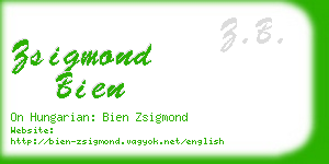 zsigmond bien business card
